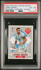 Lionel Messi - Panini Qatar 2022 Extra Sticker - Legends Silver - PSA 6 (EX-MT) - AnticShow®