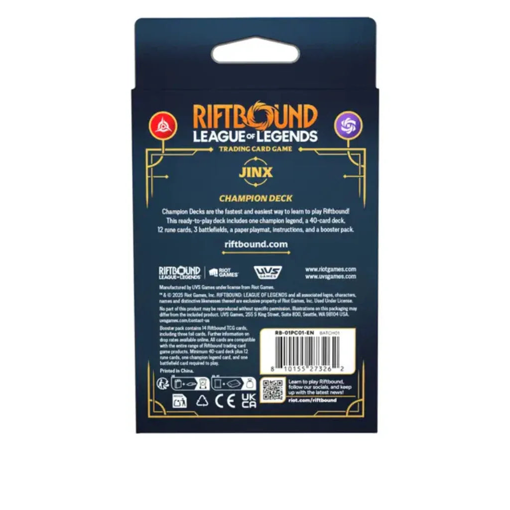 Riftbound Origins Champion Deck: Jinx ENG - AnticShow®