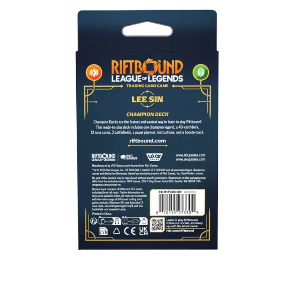 Riftbound Origins Champion Deck: Lee Sin ENG - AnticShow®